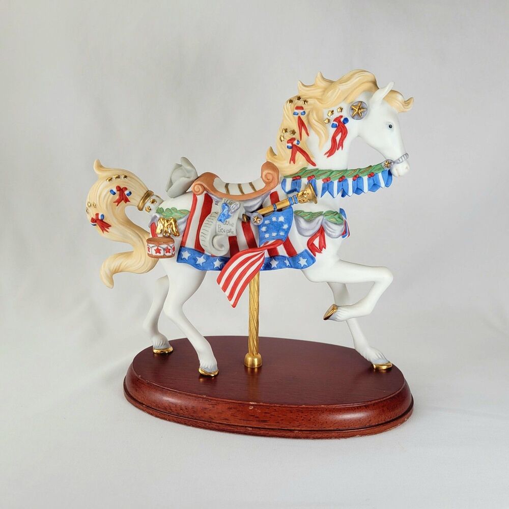 Vintage Lenox American Glory Carousel Horse Patriotic 2002 We The People - Read